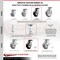 Service Caster 6 Inch Rubber on Aluminum Caster Set with Roller Bearing 2 Swivel Lock 2 Rigid SCC-35S620-RAR-BSL-2-R-2 - alternate 7